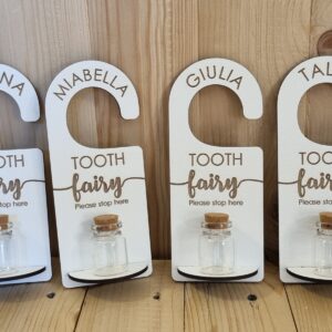 Wooden Tooth fairy sign