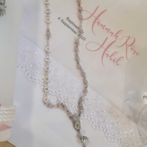 Baptismal Cloth and Rosary set