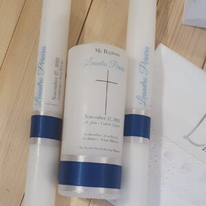Baptism Candles - with godparents candles