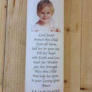 Baptism candle - with photo