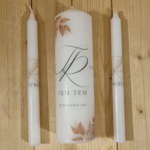 Wedding Unity candles - Autumn leaves